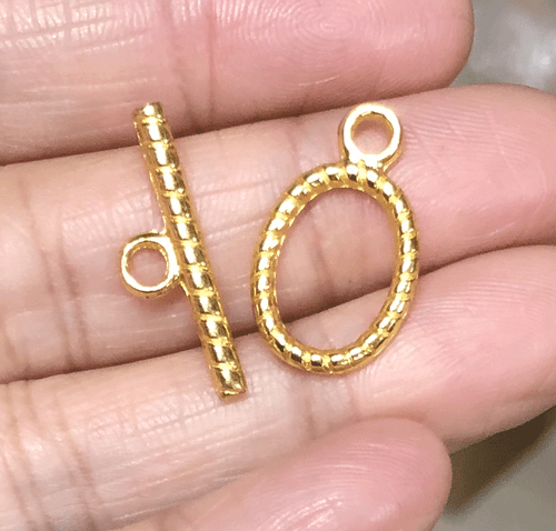 100 juegos de broche de palanca ovalado chapado en oro, broche de palanca ovalado a granel  - Imagen 4 de 4