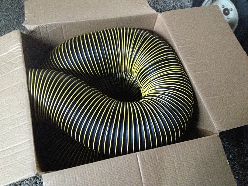 FLEXAUST For Billy Goat Truck Loader Flexible Leaf Vac Vacuum Hose 16" Inch ID T7W 12' FT