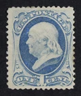 CKStamps: US Stamps Collection Scott#182 1c Franklin Unused NG Spot Thin on Perf