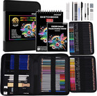FPGFIIVO 101 Pcs Sketch Art Set, Art Supplies with 3-Color Sketchbook and Tutori