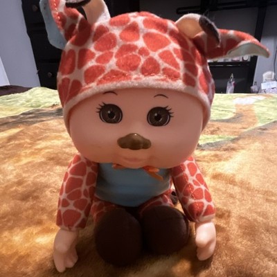 Cabbage Patch Kids Baby Doll in Giraffe Outfit Soft Body Cloth Plastic