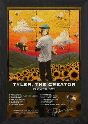 Tyler, der Schöpfer - Blumenjunge Alb gerahmtes Wandbild Poster Leinwanddruck Bild
