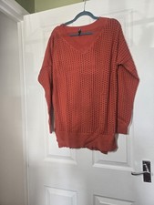 Women's Jumper Pullover Dark Orange Cotton Blend Size XL Exellent Condition