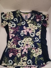 Women's Green Town Scrub Top Size XS