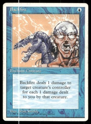 Backfire Uncommon Fourth Edition MTG Near Mint