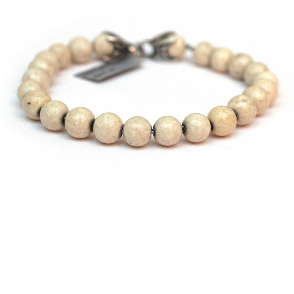 Nuevo brazalete de cuentas espirituales David Yurman para hombre 8 mm River Stone 8,5" mediano Foto 3 de 4