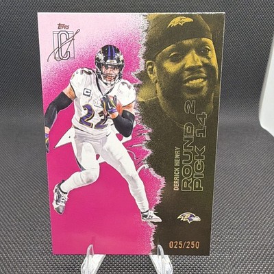 Topps 2025 Signature Class Derrick Henry Round 2 Pick 14 Insert #6 025/250
