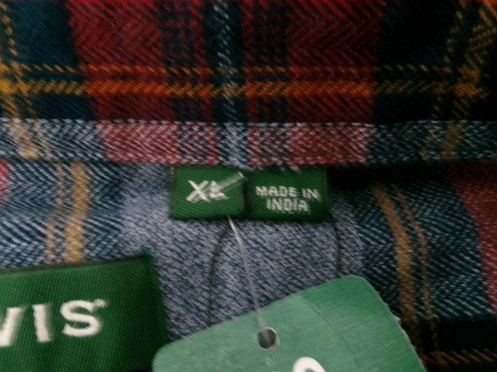 "NEW" ORVIS  🔥  SIZE XL==RED & BLUE PLAID / LONG SLEEVE / FLANNEL / SHIRT