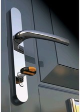 Serratura porta anti scatto alta sicurezza in ABS - TS007 3 stelle 40/50 cromo lucido