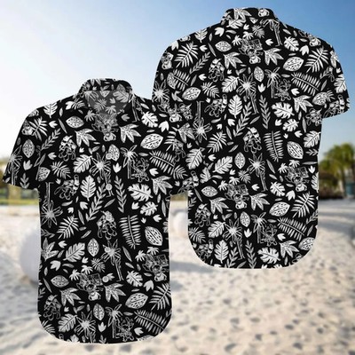 Stitch Button Shirt, Lilo And Stitch Movie Hawaiian Shirt