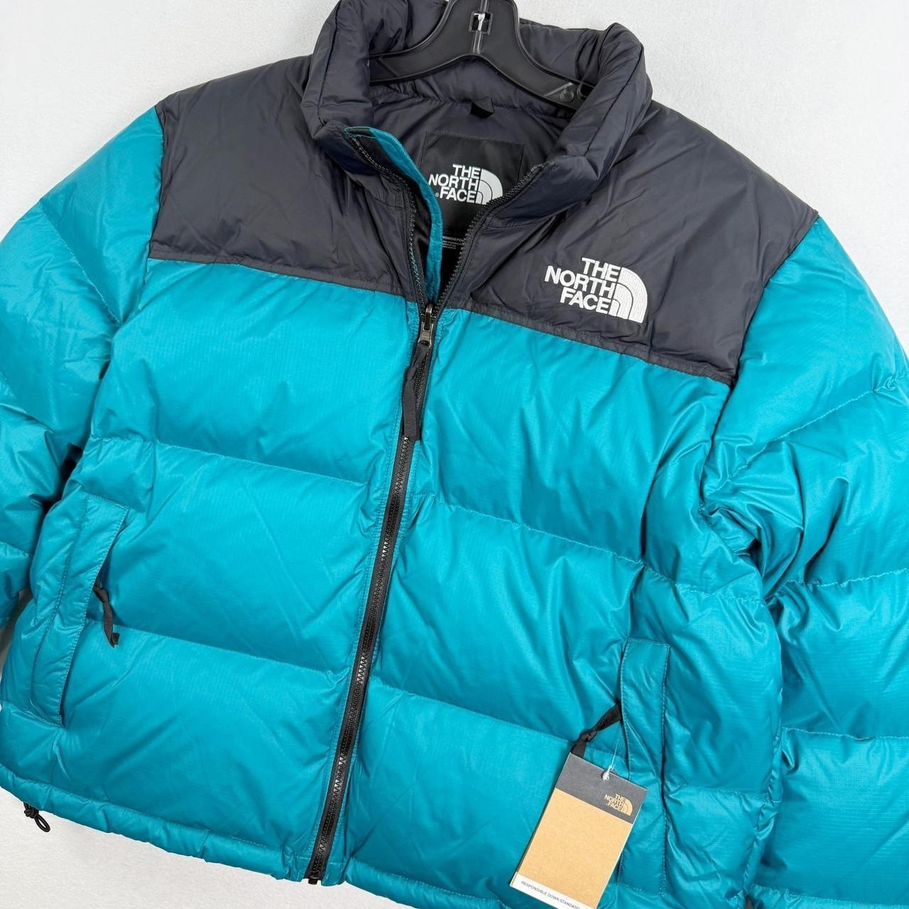 The North Face 1996 Nuptse Print Quilted Down Jacket Women's/Plus 3X/MARBOR BLUE image 4