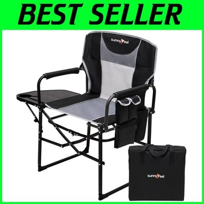 Heavy Duty Camping Directors Chair, Portable Folding Chair