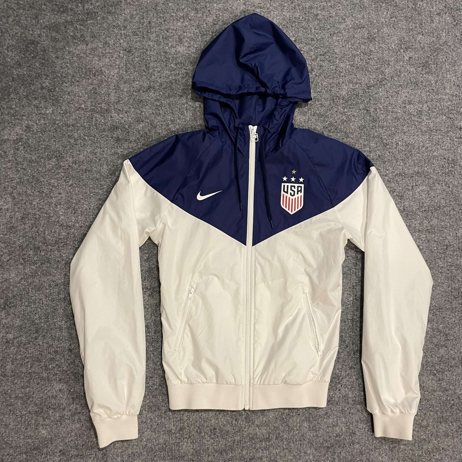 SACAI X NIKE Giacca a vento Nike USA USWNT calcio donna XS full zip cappuccio calcio