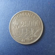 Romania 25,000 Lei 1946 Silver Coin – King Michael I – Original Coin in Folder