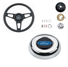 Grant Classic Style Wheel Steering Wheel Installation Kit Chrome Horn Button