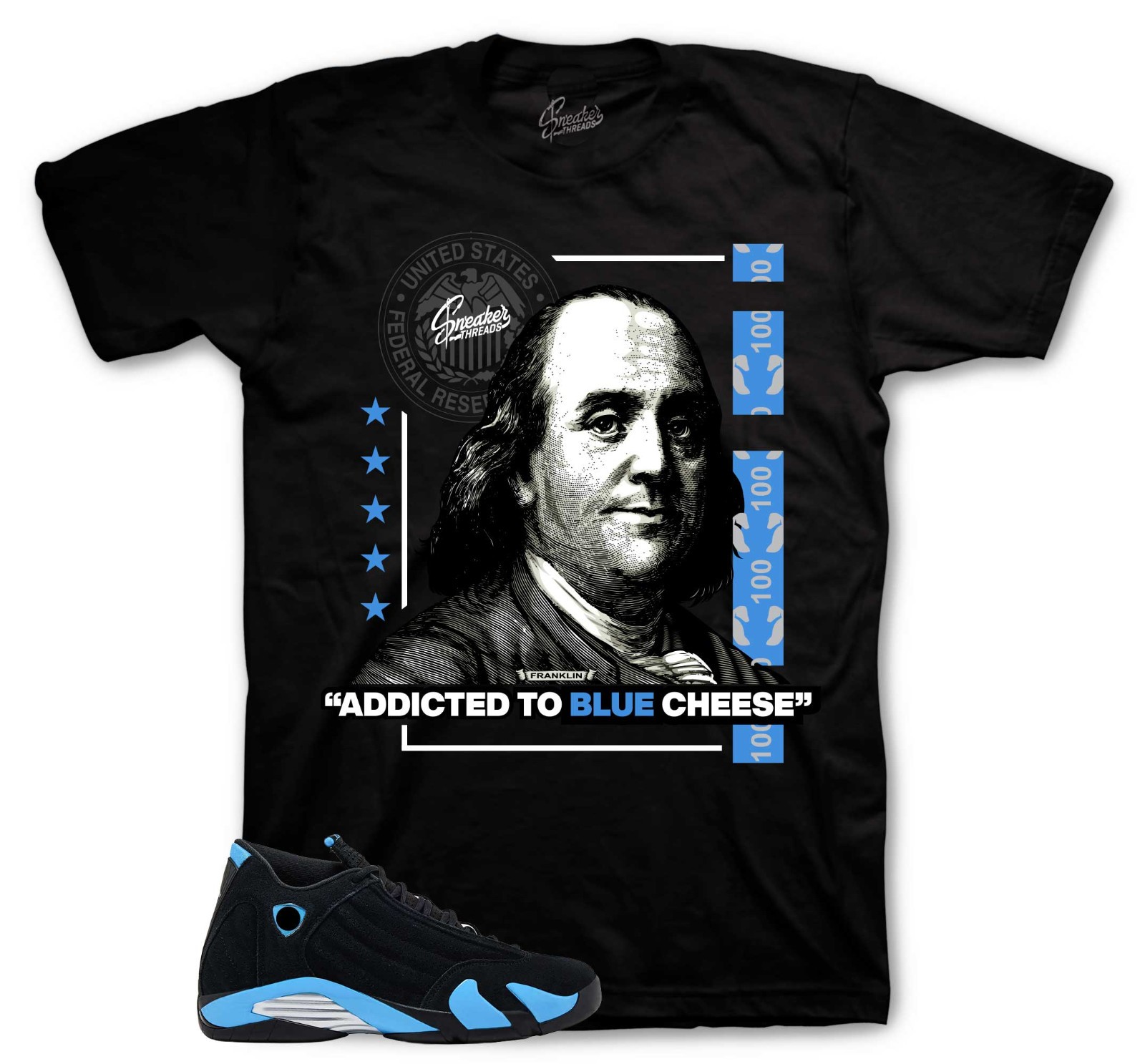 T-shirt Formaggio Blu per AJ Retro 14 Sneakers