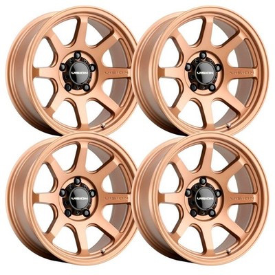 (Set-4) Vision Flow 17X8.5 6x139.7/6x5.5 -10mm Bronze Wheels Rims 17 Inch