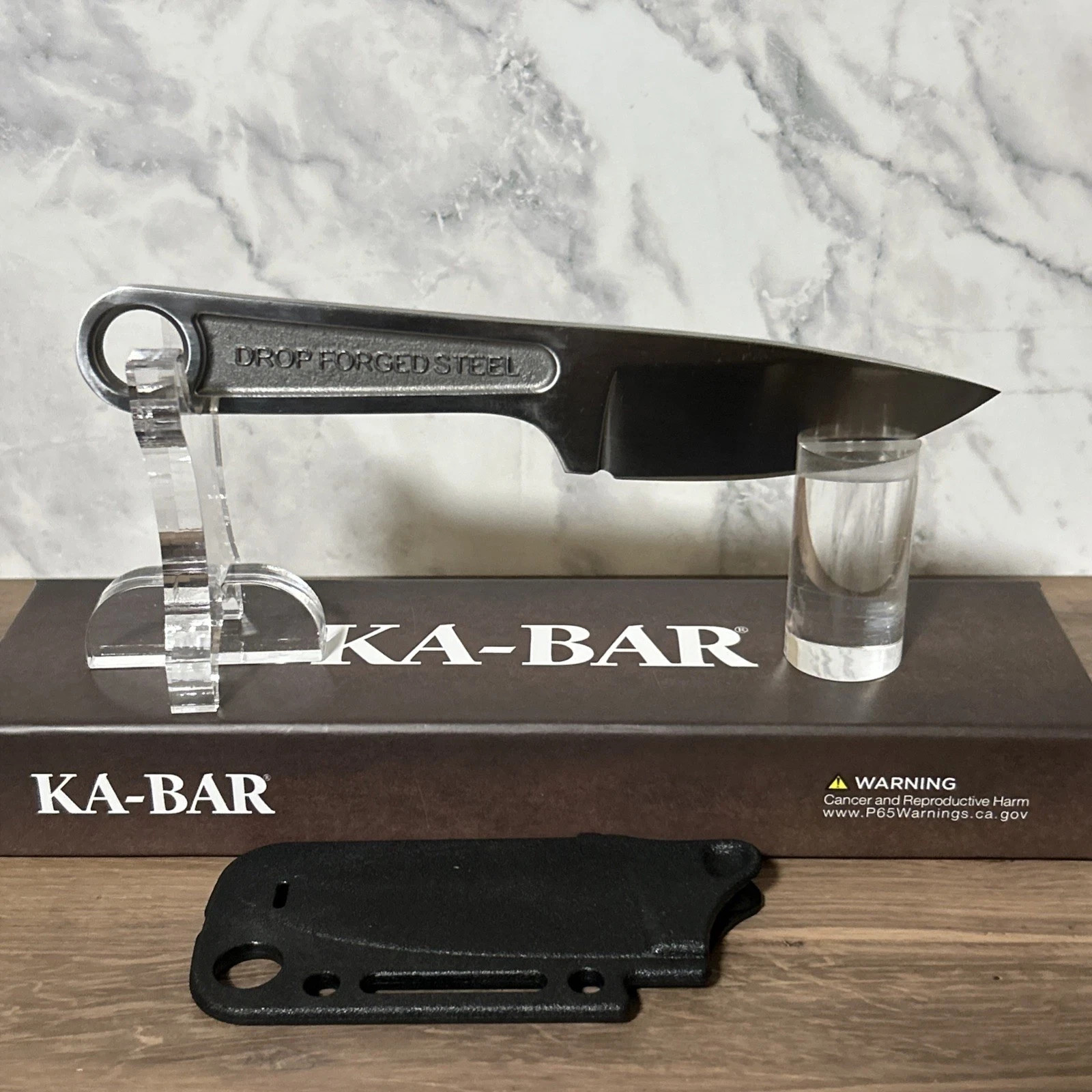New 1119 KA-BAR Forged Wrench Knife High Carbon Steel Made In USA with Sheath