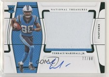 2021 Panini National Treasures Numbers Green 77/88 Terrace Marshall Jr Auto s3g