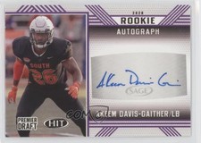 2020 Sage Hit Rookie Auto Purple Akeem Davis-Gaither #A43 Auto 0tg5