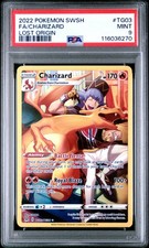 2022 POKEMON SWORD & SHIELD LOST ORIGIN #TG03 FULL ART/CHARIZARD PSA 9