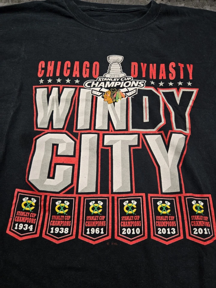 Camiseta Windy City Chicago Blackhawks manga corta gráfica Foto 2 de 3