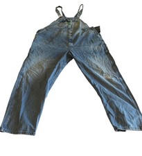 Mens Key Imperial Denim Overalls Blue W56 L32 Multiple Pockets Workwear