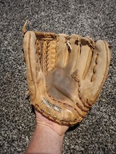 VTG Regent Fielders Baseball Glove 5500 Spiral Laced Top Grain Leather Japan