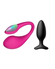 LOVENSE Lush 4 Remote Control G-spot Egg Vibrator+Hush 2 1.75in Anal Butt Plug