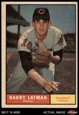 1961 Topps #560 Barry Latman Indians 3 - VG