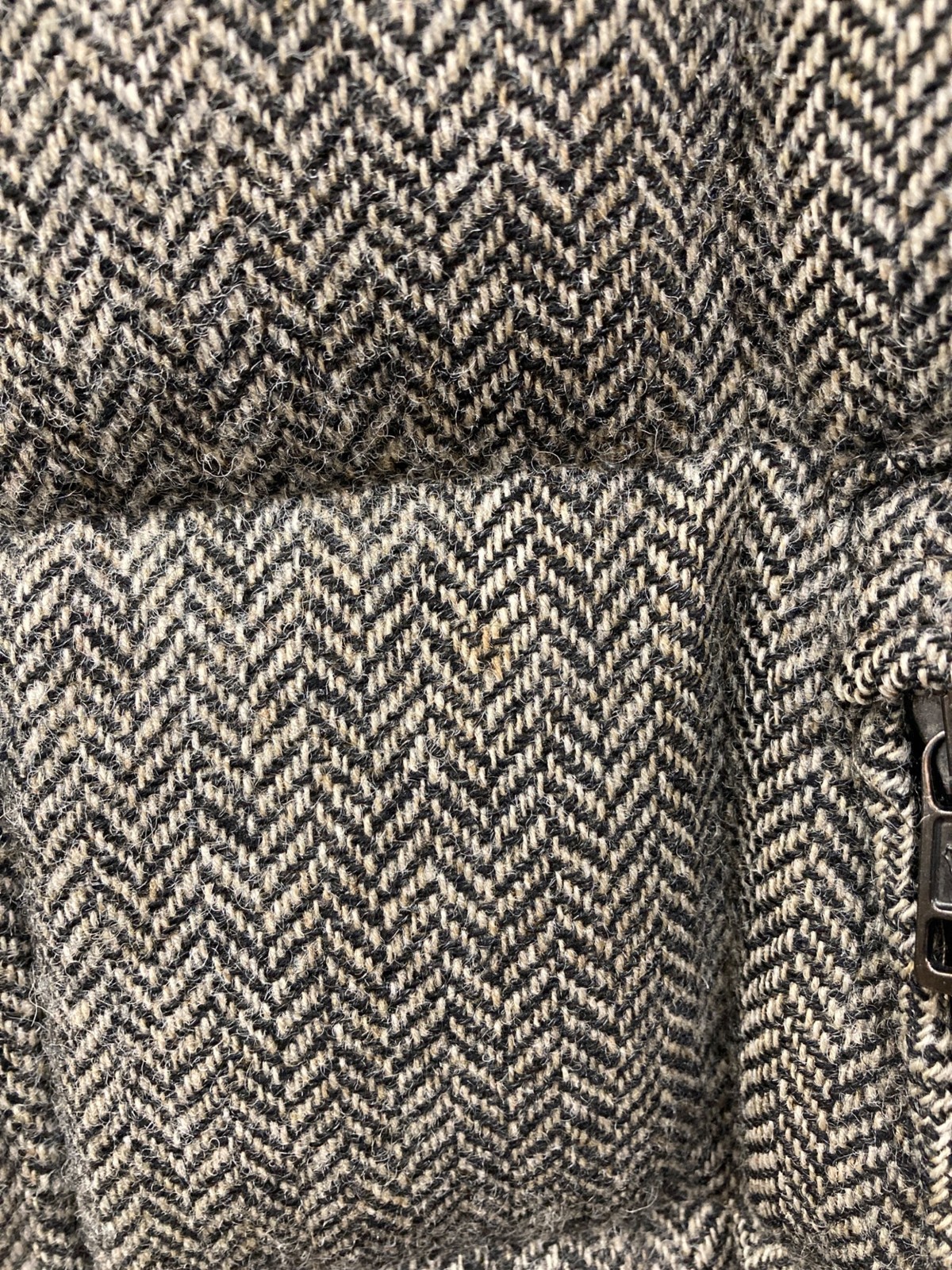 MONCLER/GUYENNE wool herringbone down jacket/ beige/ size 1 thumbnail 10