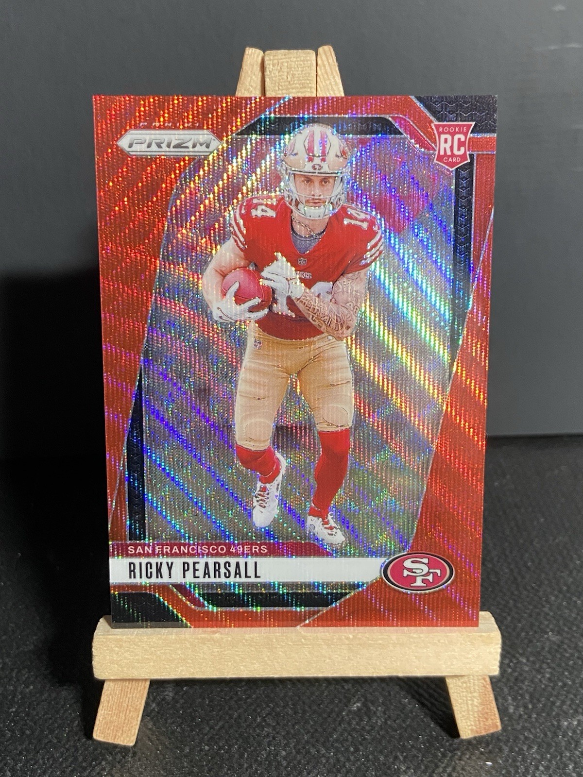 2024 Panini Prizm Ricky Pearsall Red Wave Prizm /149 #383 49ers RC RARE SSP