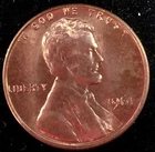 1961  LINCOLN 1C PENNY ,UNCIRCULATED ,RED