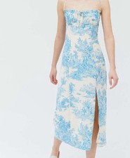 Urban Outfitters April Tie Back Midi Dress Size S