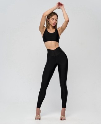 Bona Fide Damen Leggings Compressed Black Gr. S High Waist Neu Etikett