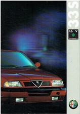 ALFA ROMEO 33S 1.7 16V QUADRIFOGLIO PERMANENTE 4 BERLINE ORIG 1991 UK BROCHURE VENDITA