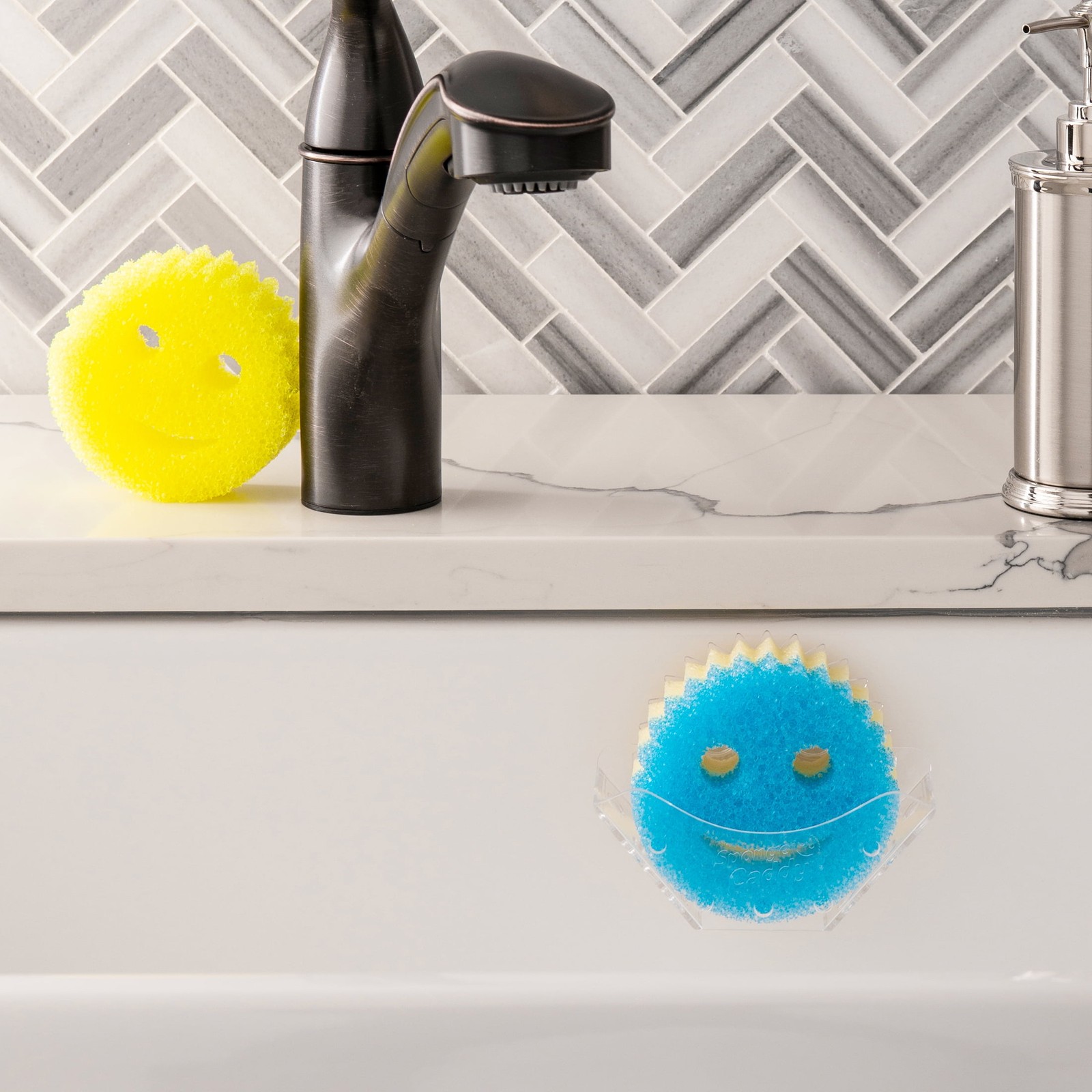 Scrub Daddy Sponge Caddy Suction Sink Caddy for Multipurpose Cleaning Sponge