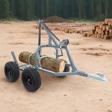 1600lb Log Trailer Heavy-Duty Log Skidding Arch  Holder w/ 4pcs 16in Wheel