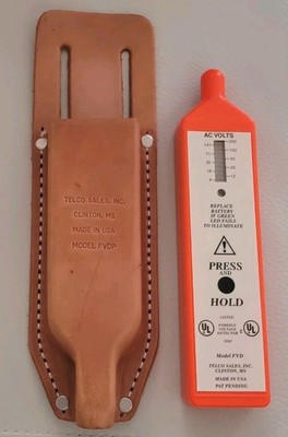New TELCO FVD Foreign AC Voltage Detector w/ Genuine Leather Pouch