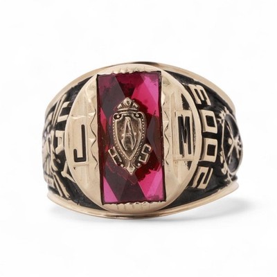 Herren 2003 Klasse Ring National Honor Society 10K Gelbgold Rubin Edelstein Größe 11