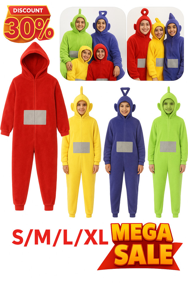 Halloween Adulto Teletubbies Disfraz Disi Onesis Lala Juegos con disfraces Mono Pijama