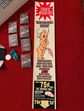 Condom Vending Machine Packs, NOVELTY "TEENIE WEENIE" 72 PCS PLUS MACHINE LABEL!