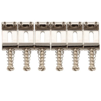 Musiclily Pro 6Pcs Nickel 10.5mm Steel Vintage ST Guitar Tremolo Bridge Saddles