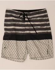 O'NEILL Mens Swimwear Medium Grey Striped GG03