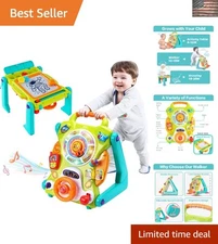 Durable 3-in-1 Activity Center & Walker - Encouraging Learning in Toddlers 9M-2Y