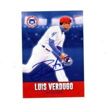 Luis Verdugo signed autograph 2022 South Bend Cubs baseball card Mexico c
