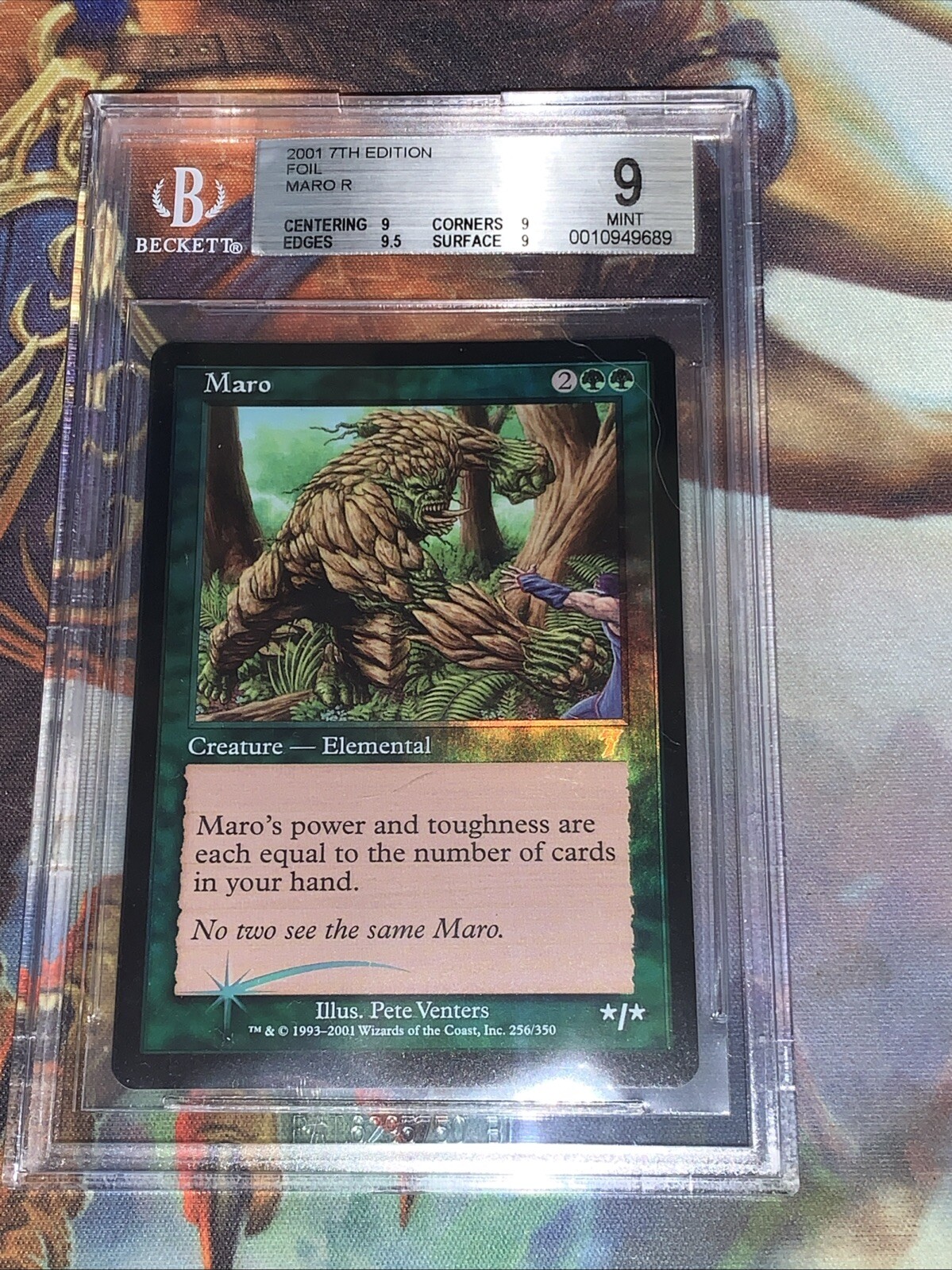 2001 MTG Maro 256 Core Set 7th Edition Foil BGS Mint 9 Rare