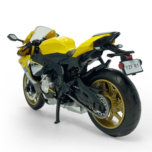 1:12 Yamaha YZF-R1 Motorcycle Model Diecast Motorcycle Toy for Boys Kids Yellow - Picture 6 of 11