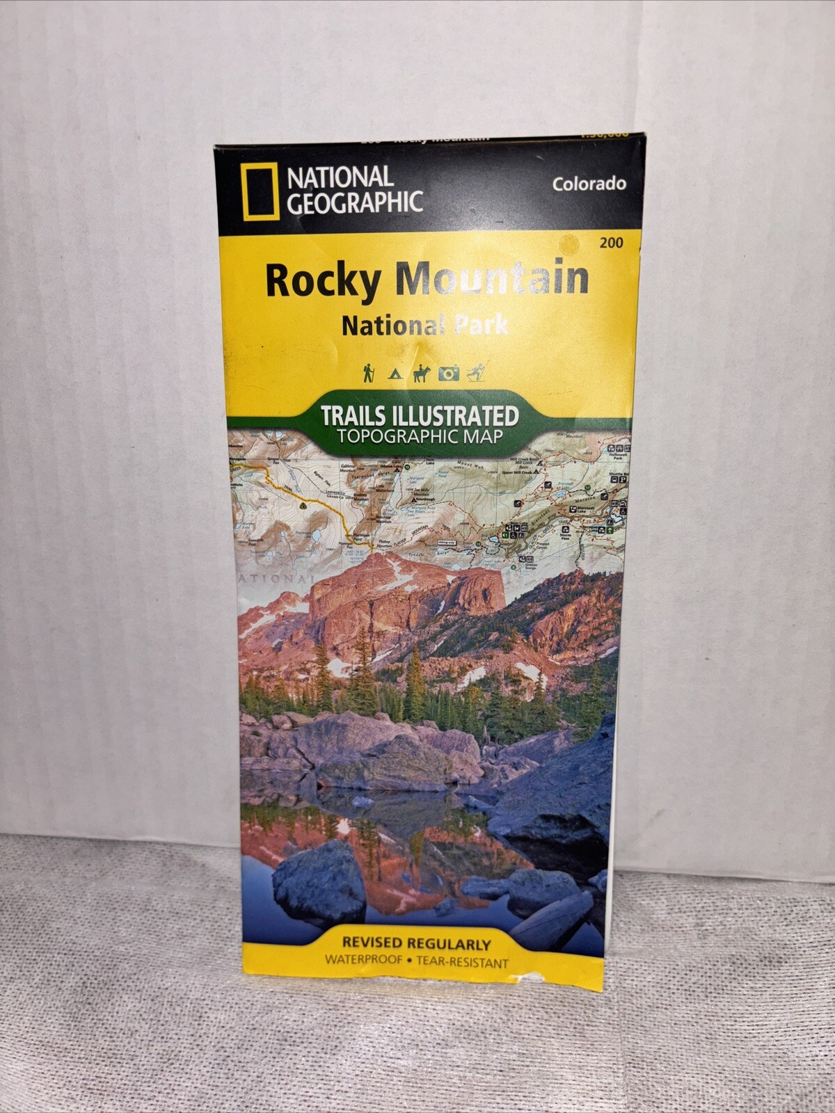 Rocky Mountain National Park Map National Geograph Trails Ill ...
