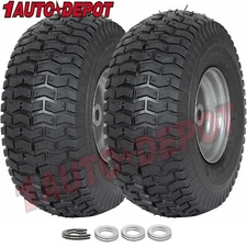 WEIZE 15x6.00-6 Lawn Mower Front Tires 15x6-6 Tractor Garden Tire 400lbs 2-pack